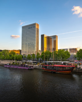 Modern Buildings Of National Library Of France (Bibliotheque Nationale De France, BnF). The Library Was Founded In Year 1461.