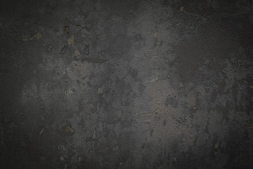 Obraz na płótnie Canvas Black and gray concrete background with scratch and dirt