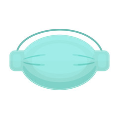 Medical mask vector icon.Cartoon vector icon isolated on white background medical mask.