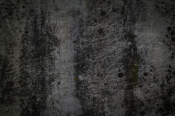 Black concrete background with scratch and dirt