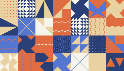 Fototapeta premium Digital Collage Vector Pattern Design