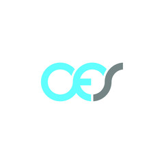 ces letter original monogram logo design