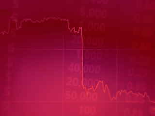 stock market and graph is financial background.sell panic concept.