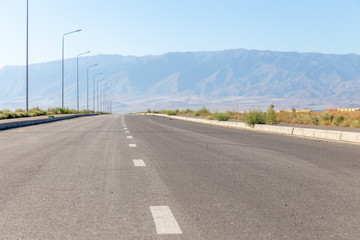 Beautiful mountains near Alakol lake. Alakol lake is a healing lake in Kazakhstan near the border with China. Akshi and Kotkuma resorts, Almaty region, Kazakhstan Republic.
