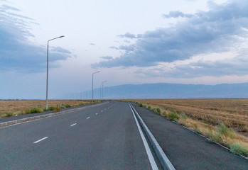 Beautiful mountains near Alakol lake. Alakol lake is a healing lake in Kazakhstan near the border with China. Akshi and Kotkuma resorts, Almaty region, Kazakhstan Republic.