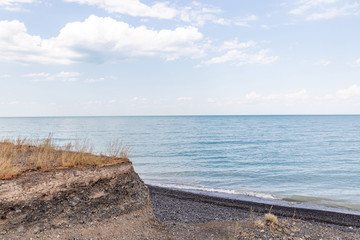 Alakol lake. It is a healing lake in Kazakhstan. Akshi and Kotkuma resorts, Almaty region, Kazakhstan Republic.