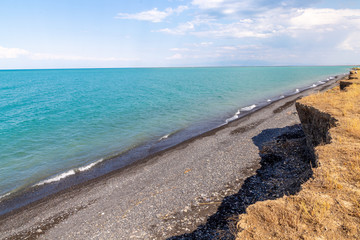 Alakol lake. It is a healing lake in Kazakhstan. Akshi and Kotkuma resorts, Almaty region, Kazakhstan Republic.