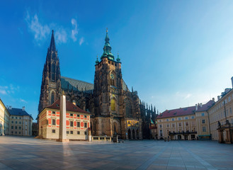 Fototapeta na wymiar Picturesque view of St. Vitus Cathedral in Prague, Czech Republic