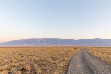 Fototapeta premium Beautiful mountains near Alakol lake. Alakol lake is a healing lake in Kazakhstan near the border with China. Akshi and Kotkuma resorts, Almaty region, Kazakhstan Republic.