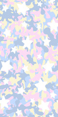 pastel military and star-shaped pattern
