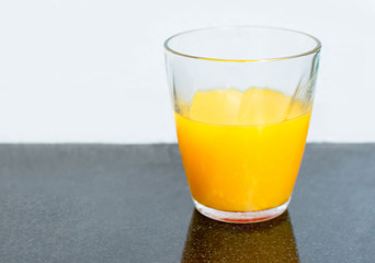 A glass of orange juice
