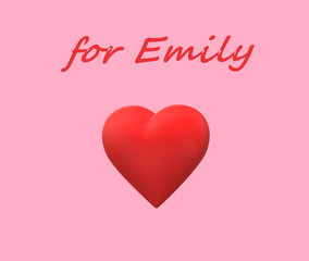 valentine card with heart