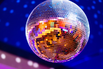 Disco ball on the ceiling