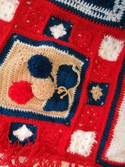 plaid, knitting, needlework, Christmas tree