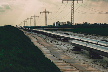 Fototapeta na wymiar Zeelink Pipeline Baustelle