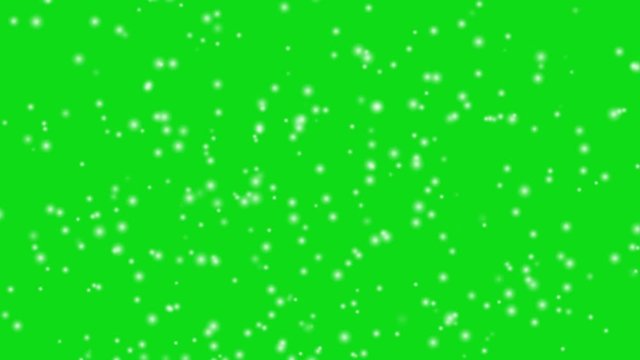 green screen, animated snowballs in winter