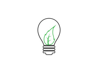 Eco energy icon. Vector illustration, flat design.