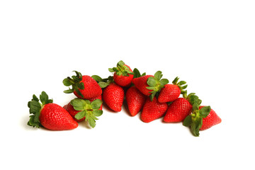 Strawberries in White background