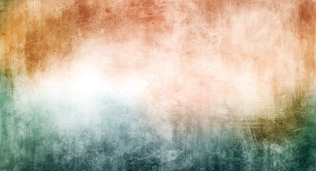 Obraz premium Grunge background, blue brown, vintage, dirty, spots, stains, scratches, place for text