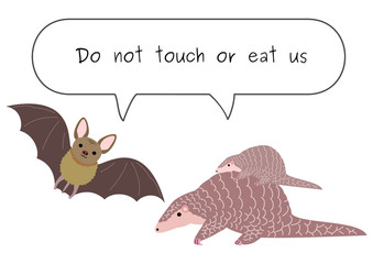 do not eat or touch bats and pangolin
