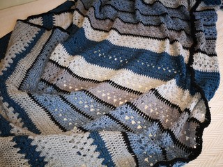 plaid, knitting, needlework, gray, blue, marine3