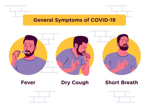 General Symptoms Covid 19 Vector Illustration