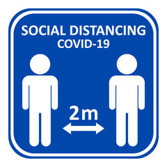 Illustration of social distancing.