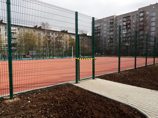 Children's Playground.Saint Petersburg closed Playground in the city of quarantine .