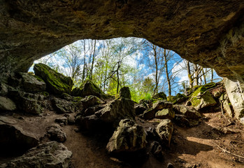 Feldhofhöhle Sauerland Hönnetal Ausgang Licht Deutschland Kalkstein Kart Hemer Menden Balve...