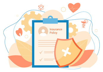 Insurance concept. Idea of security and protection of life and health.