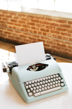 Vintage Blue Typewriter