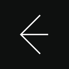 Universal trend geometric arrow isolated on black background