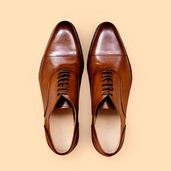 Mens brown leather shoes