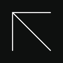 Vector arrow isolated on black background. Perfect suit for web animation add social media greeting cards stickers banners poster concepts and branding