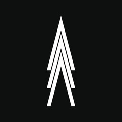 Vector arrow isolated on black background. Perfect suit for web animation add social media greeting cards stickers banners poster concepts and branding