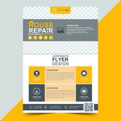 Construction Tools Cover A4 Template Design