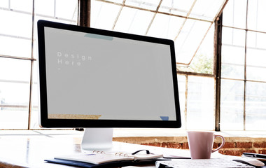 Computer screen mockup