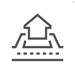 Land and home vector icon design, 48X48 pixel perfect and editable stroke.