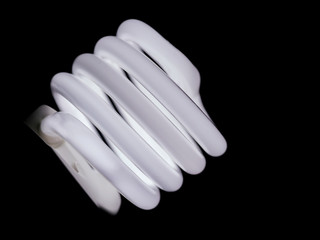 Close up, Coiled fluorescent light bulb