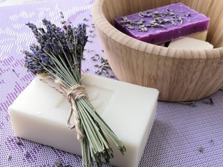 lavender soap and lavender