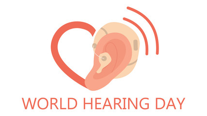 Deaf and world hearing day concept. Ear Hearing Aid icon. Hearing