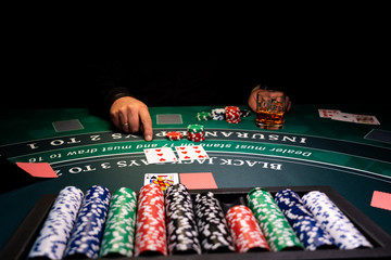 Casino Black Jack table
