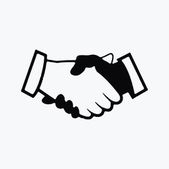 handshake single vector icon symbol