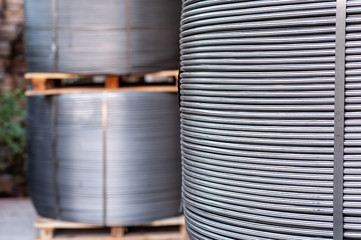 Close up metal texture wire background horizontal