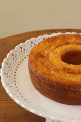 Homemade corn cake. Traditional Brazilian treats made of corn