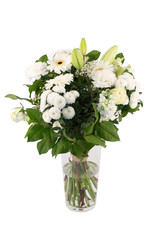 Flower bouquet in a vase isolated