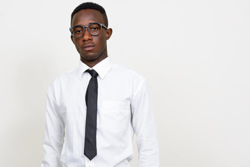 Portrait of young African businessman with eyeglasses