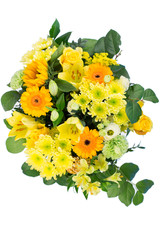 Flower bouquet in a vase isolated