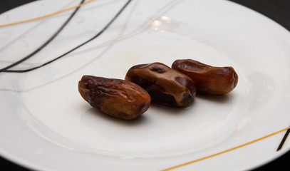 a few dates on a plate