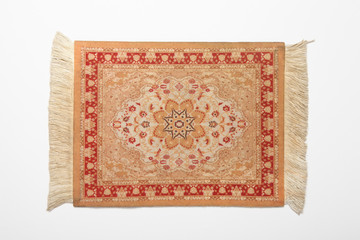 Isolated picture of a traditional middle-eastern rug